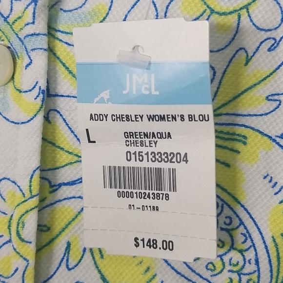 Vintage J.McLaughlin Addy Chelsea Floral Sleeveless Blouse size Large - Picture 4 of 5